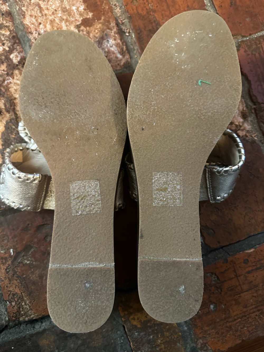 Jack Rogers Women's Jacks Mid Wedge Stacked Leather Heels, Size 10 - Picture 6 of 6